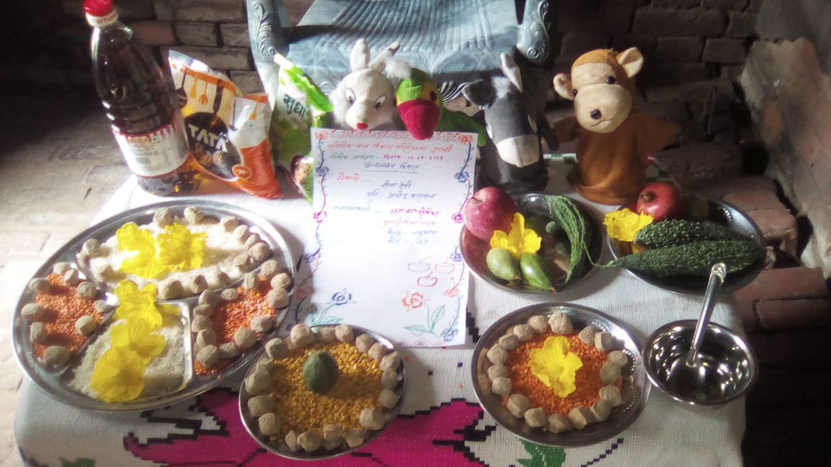 BuxarPoshan's tweet photo. Special Annaprashan during Poshan Maah at Itrahi Block. @POSHAN_Official
@PMOIndia @NITIAayog @MinistryWCD @NitishKumar @smritiirani @AshwiniKChoubey @arjandewagt  @UNICEFIndia @tini_tatatrusts @SPreraks #PoshanMaah #PoshanAbhiyan #SuposhitBihar. https://t.co/ZEjleXPQzi