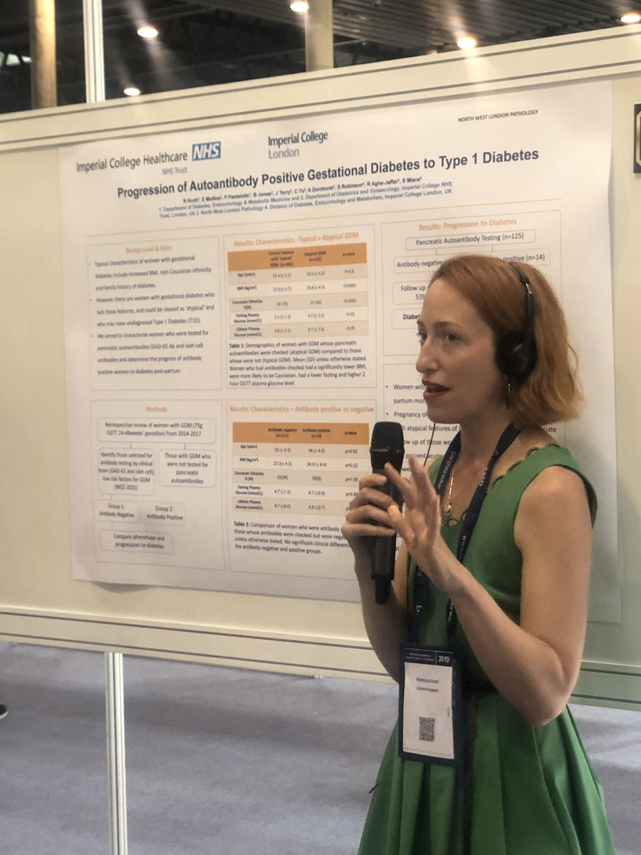 ShivaniM_KC's tweet photo. And now two other fab presentations from @ImperialMed student Stefan Sivapatham and Diabetes Registrar @rebeccavscott at #easd19 

1) high proportion of ab positive women w GDM develop diabetes within 3 years

2) stimulated c-pep is relatively stable in adults 1 year after #t1d https://t.co/4nfF7bZJq6