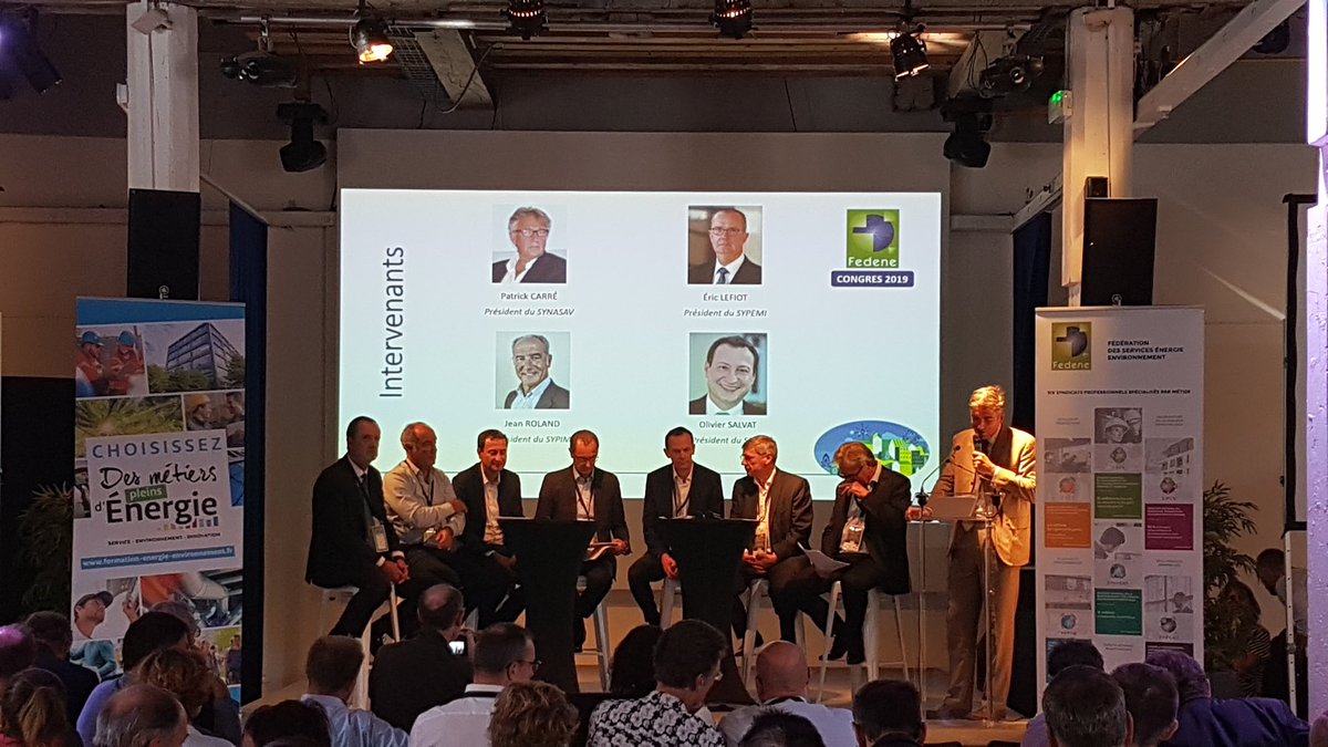 _FEDENE_'s tweet photo. [#CongresFEDENE19] lancement de la table-ronde #filières par @G_Eschasseriaux - Délégué général de la FEDENE, à laquelle participent les Présidents de nos syndicats #SNEC #SYPIM #SNCU #SVDU @Sypemi_FM @SYNASAV #SN2E https://t.co/CHue8PFmbk
