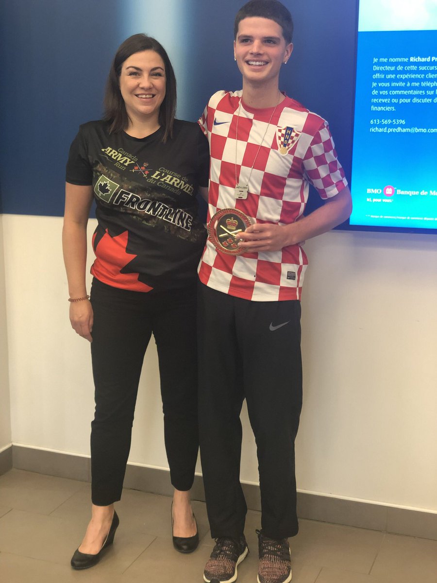 The <a href="/BMO/">BMO</a> Glebe team had the pleasure of welcoming Emilio Lindington to our branch. Emilio lost his right hand and his entire right leg in a boating accident. His can do attitude is remarkable and an inspiration for all of us. He will be walking the <a href="/CanadaArmyRun/">Canada Army Run | Course de l'Armée du Canada</a> 5k <a href="/OAbouzaher/">Omar Abouzaher</a>