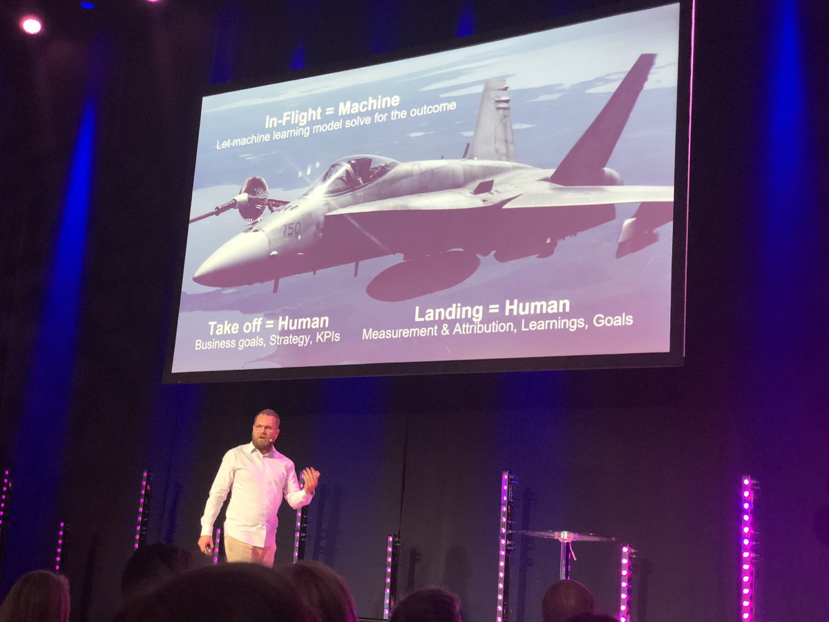 Nice proof of concept model by <a href="/csoccer/">Jukka Sundquist</a> from @NordicMorning: 
1️⃣Take off: you need to base all your experiments on your goals, strategy &amp; KPIs
2️⃣in-Flight: let your tools take over &amp; automate 
3️⃣Landing: measure, learn and kill or repeat. 

#MarTechNordic #GrowthMarketing