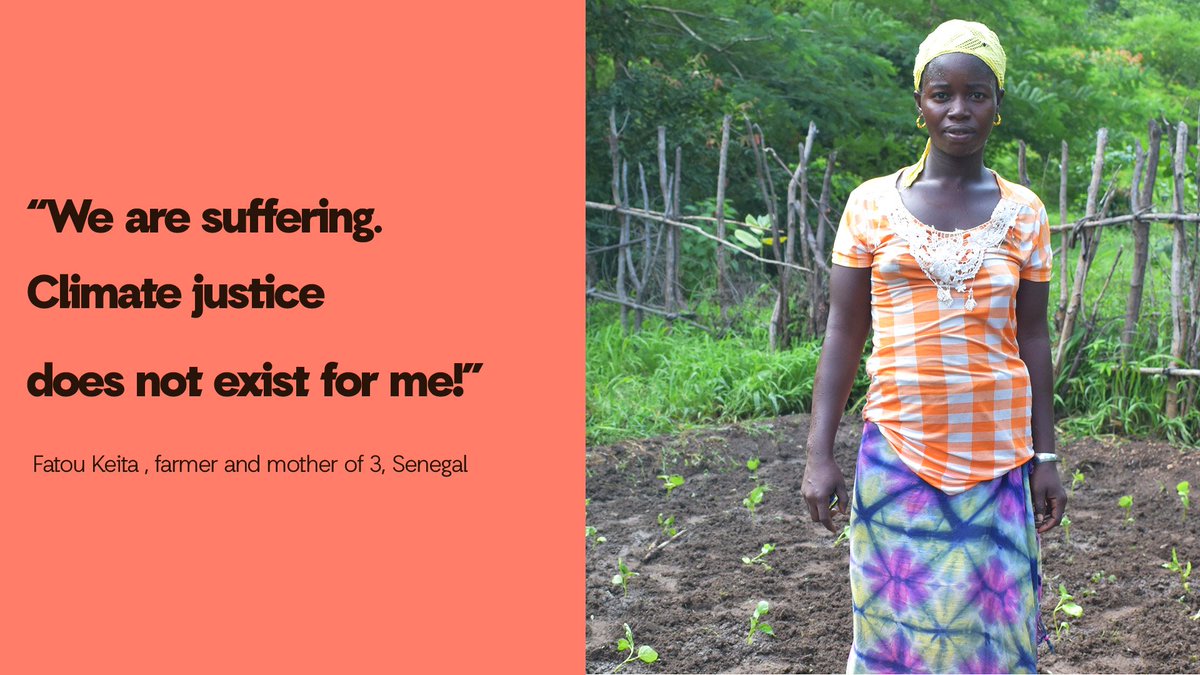 ActionAid's tweet photo. #Climatechange is destroying 32-year-old Fatou Keita’s farmland. We’re supporting the #climatestrike tomorrow to demand #ClimatejusticeNow for farmers like Fatou. @ActionaidSN 

Are you joining us? https://t.co/sERyjK2UgZ