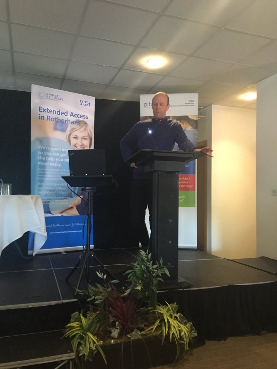 Susiecassin's tweet image. Dr Clitherow updating Rotherham GPs on the local DVT pathway #PLTC @NHSRotherhamCCG