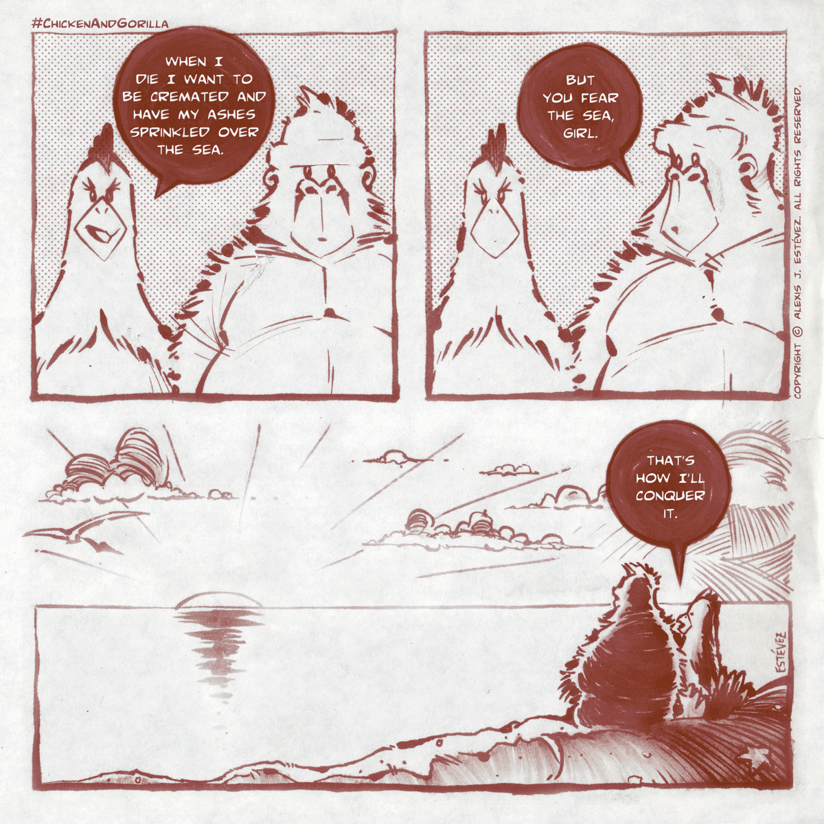 chickandgorilla's tweet image. Goodbye, Summer. 👋

#conqueryourfears #coupleslife #webcomic #webcomics #comic #comics #comicstrip #comicstrips #comicart #twittercomic #twittercomics #comicsontwitter #funnycomic #chicken #gorilla #love #chickenandgorilla