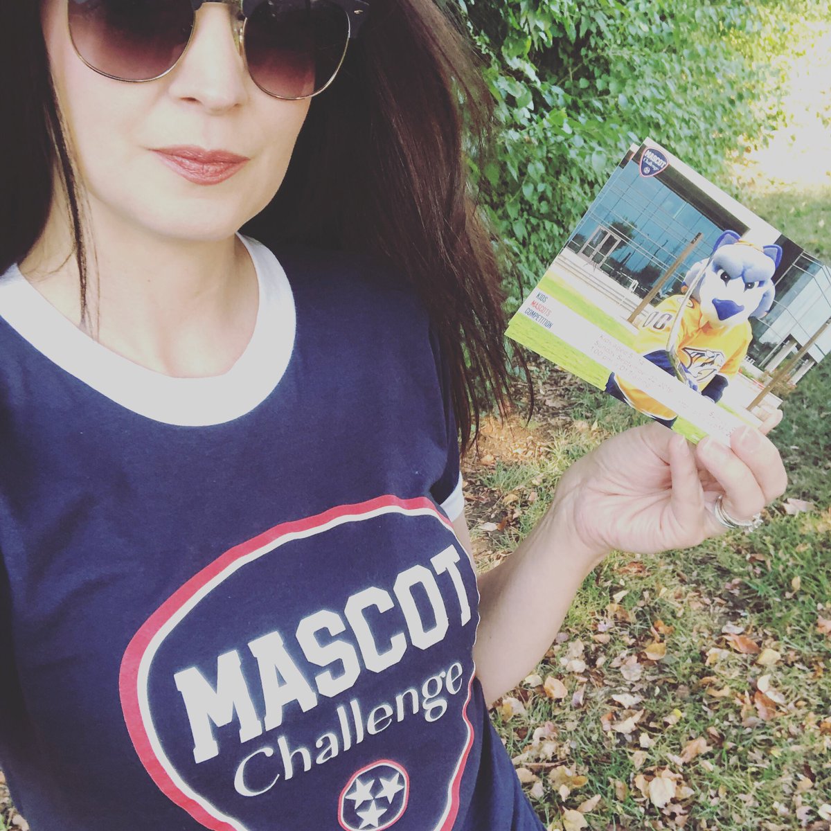 ChristinaMRyan_'s tweet photo. I’ll be out and about today and tomorrow. If you see me in the Mascot Challenge shirt, tell me which mascot your kids are looking most forward to seeing and you might win 2 tickets to Sunday’s #MascotChallenge @d1nashville. #LLSMC #freetickets https://t.co/IBDBU2iPY3