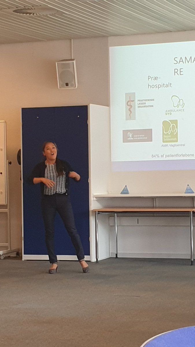 Et fantastisk inspirerende fynsk oplæg om kommunale akutfunktioner i #odensekommune. De kan aktiveres præhospitalt af AMK!