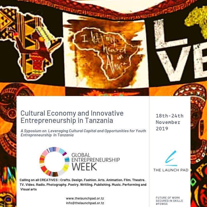 Katika kuadhimisha wiki ya ujasiriamali ya kimataifa yaani #GEW2019 @thelaunchpadtz imetayarisha kongamano na warsha kwa ajili ya uchumi wa kiutamaduni na fursa zilizopo kwenye kazi za asili na kiutamaduni na sanaa #CulturalEconomy
#SkillingTanzania