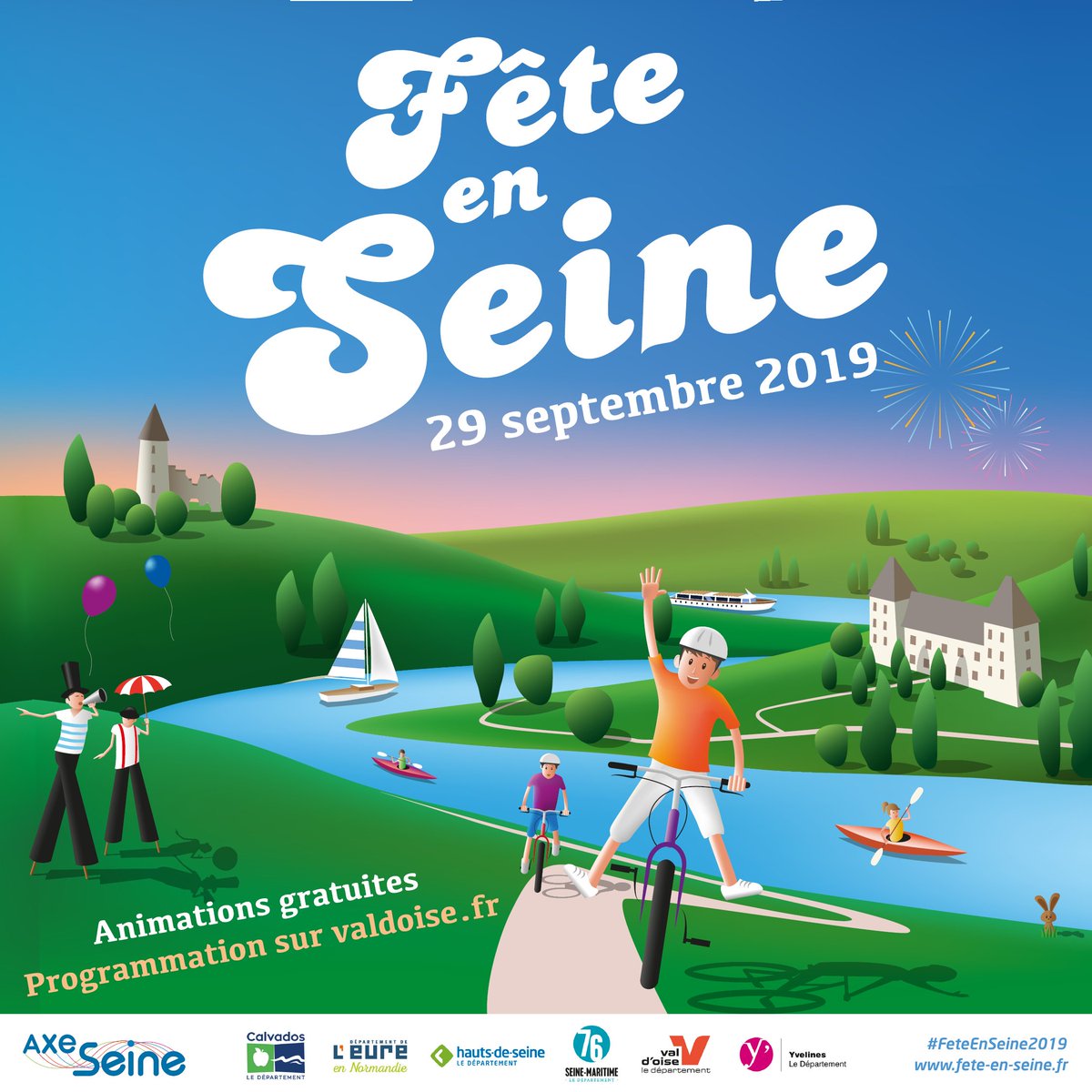 #FêteEnSeine2019 🏖️
Les bords de Seine vous attendent nombreux demain à Herblay-sur-Seine, la Frette-sur-Seine, Vétheuil, Haute-Isle, la Roche-Guyon et dans les Départements de l'<a href="/Axe_Seine/">Axe Seine</a> pour pour Fête en Seine 2019 !