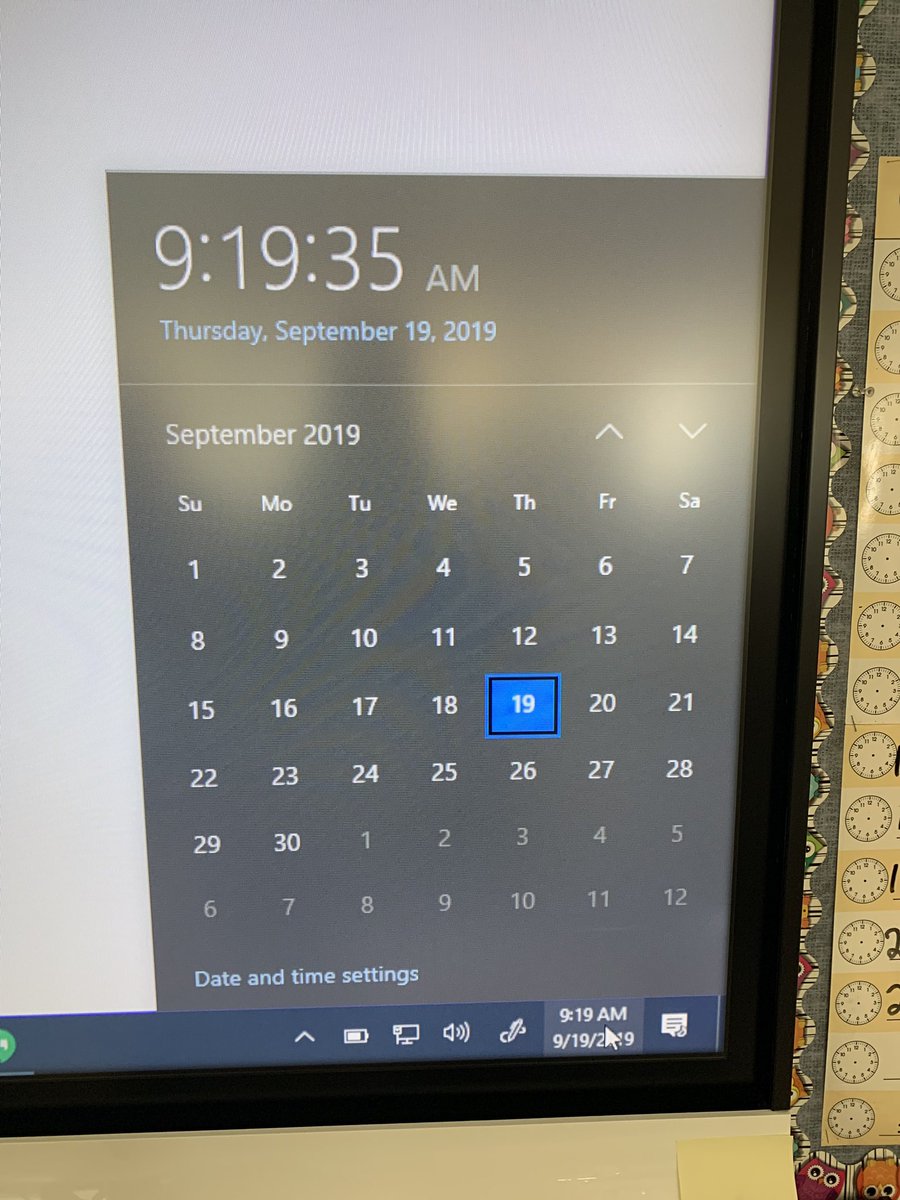 Photo a few seconds behind but the kids cheered so loud at 9:19:19 on 9-19-19!  It’s the little things that make me smile! <a href="/BarrowsSchool/">Barrows Elementary School</a> #whyilovetoteach