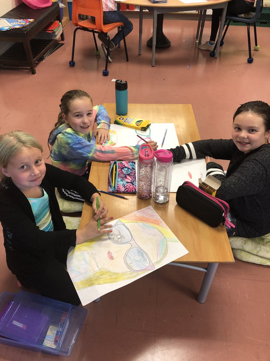 HDDawe's tweet photo. Last week’s art ‘reflections’ of the summer events and a little time exploring the maker space in the LLC is always a good start to the year!!! @beachycoveelem #makersbemaking https://t.co/gvTLeOtQDv