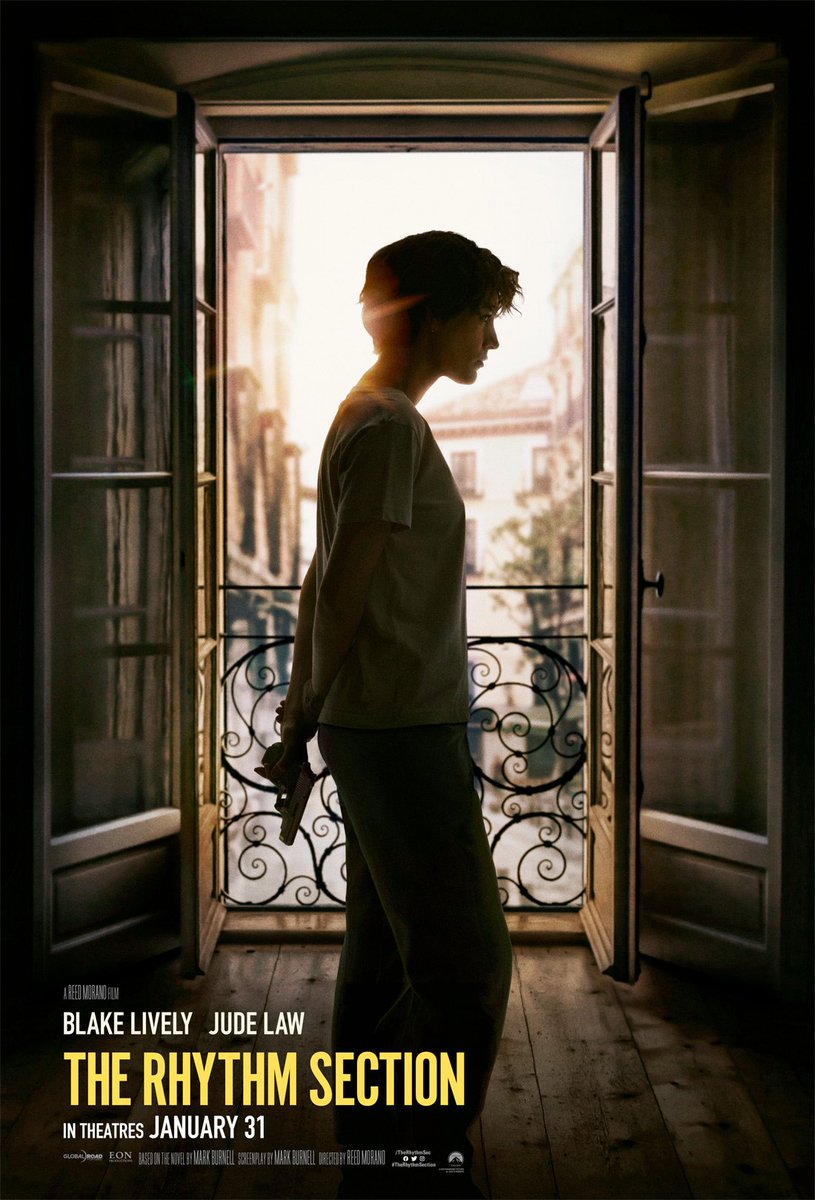 firstshowing's tweet photo. @reedmorano @ParamountPics Whoaaaaaaaaa I love this trailer! So good. And here's the poster which is also instantly one of my favorite posters this year. Super slick shot works perfectly. Oh yes! #TheRythmSection https://t.co/1rOmud9eyr