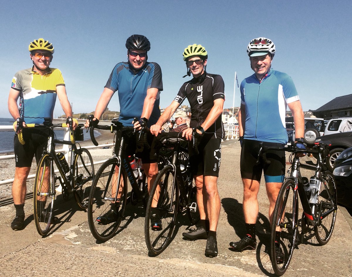 Day one of four en route for Tenby. Our latest group get to see our fantastic scenery with a cloudless backdrop! #cycling #cyclingholiday #cambrianmountains #aberystwyth #ceredigion