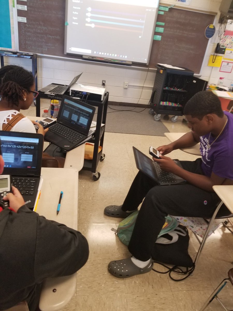 Mrz_Kirk's tweet photo. Precalculus playing quizlet live to review solving Polynomials @WestoverHS https://t.co/Ue1wSkR9ym