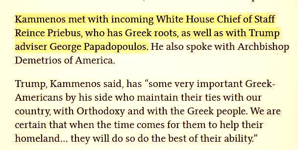 45\\The Greek press reports Kammenos meeting with Reince Priebus and George Papadopolous. http://www.ekathimerini.com/215454/article/ekathimerini/news/kammenos-confident-of-close-cooperation-with-trump-administration