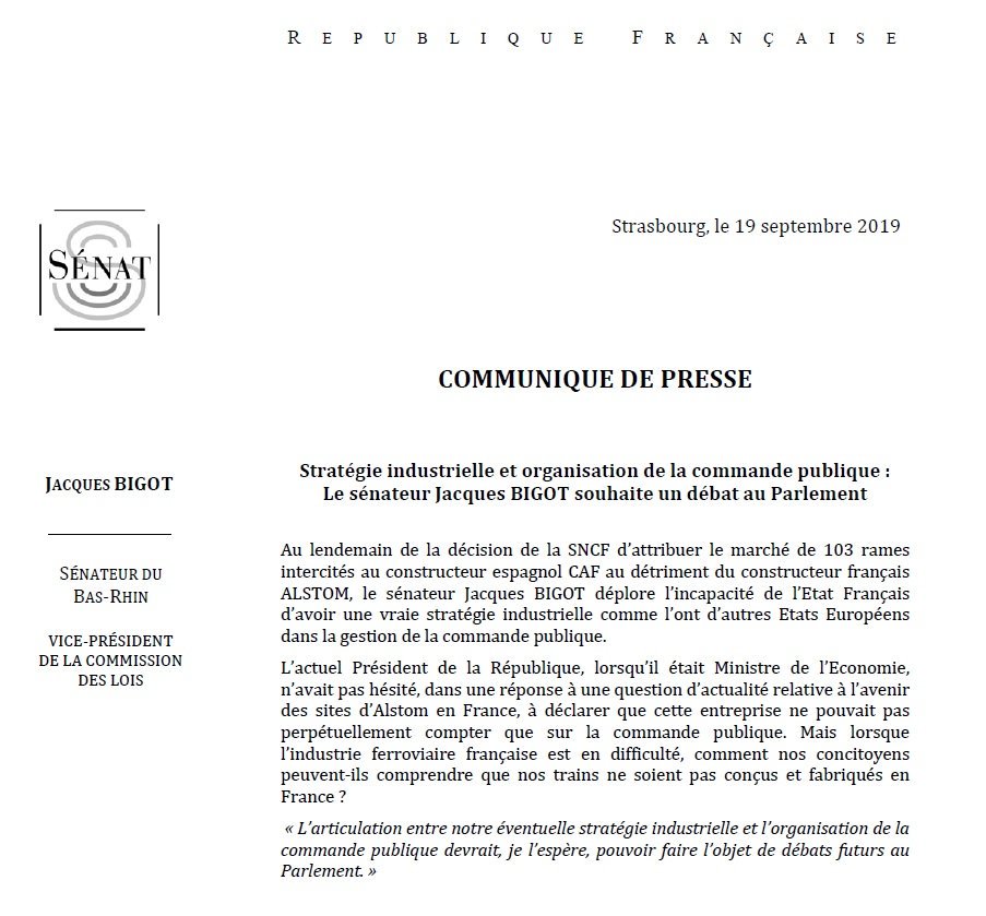 jacquesbigot's tweet photo. « L’articulation entre notre éventuelle stratégie industrielle et l’organisation de la commande publique devrait, je l’espère, pouvoir faire l’objet de débats futurs au Parlement. » https://t.co/6uUZA7U2sE
