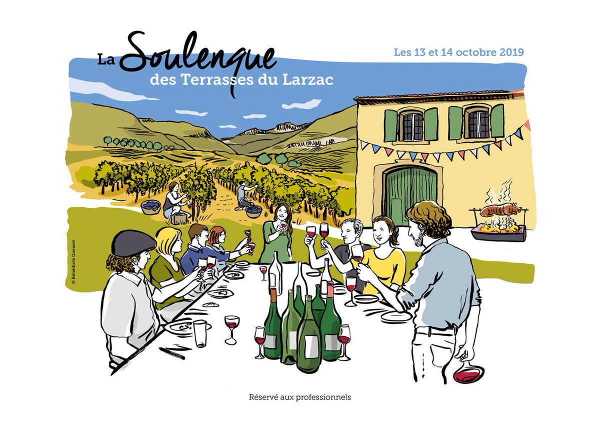 📅RDV RÉSERVÉ AUX PROFESSIONNELS 📝
Amis restaurateurs, cavistes, distributeurs, journalistes, agents… les vignerons des #TerrassesDuLarzac souhaitent fêter avec vous les 5 ans de l’appellation lors de notre fête des Vendanges, «𝗟𝗔 𝗦𝗢𝗨𝗟𝗘𝗡𝗤𝗨𝗘 ».