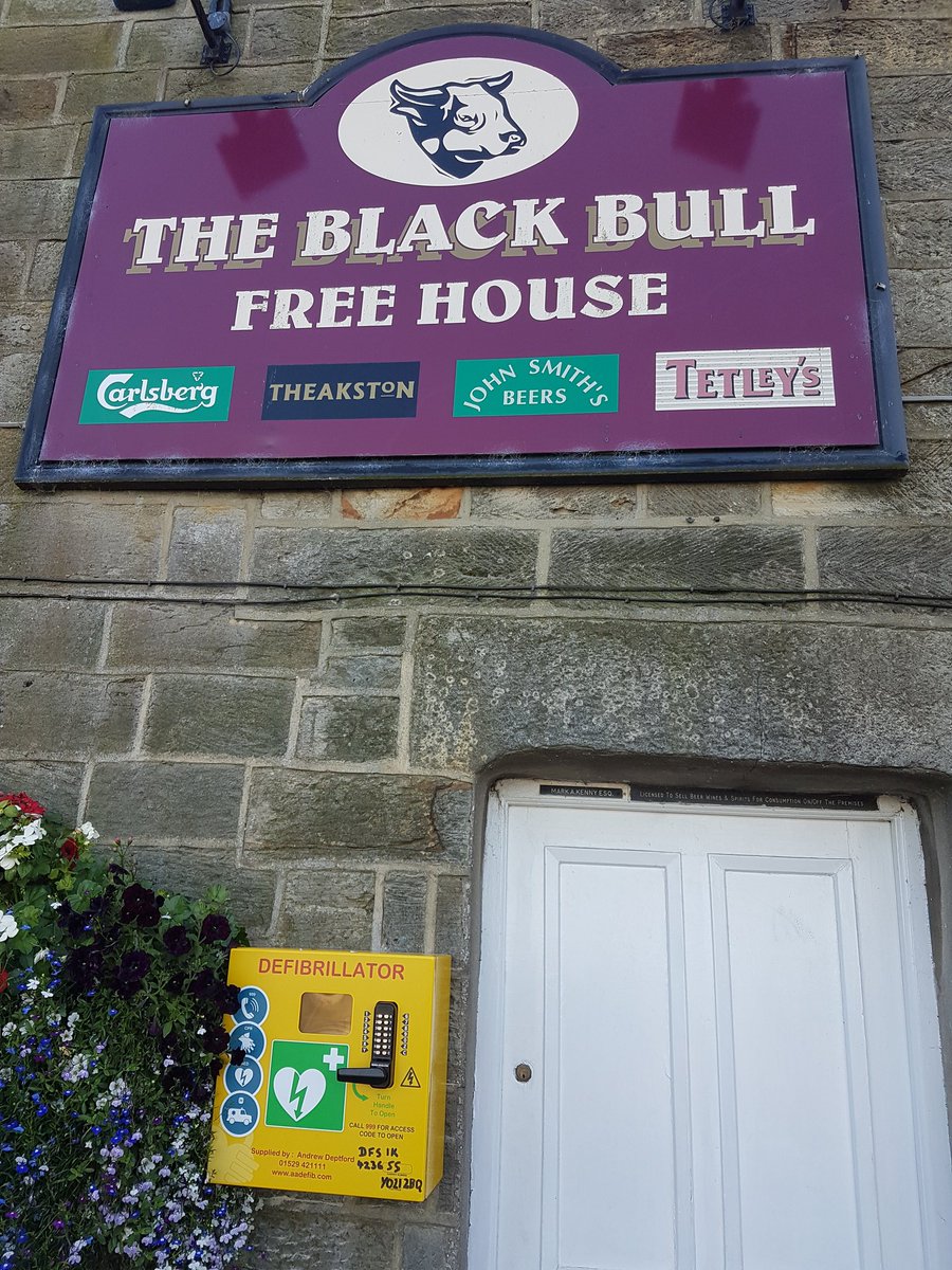 BlackBullWhitby's tweet photo. For anyone near us please note we now have a defibrillator next to our front door. This is a life saving piece of equipment please let everyone know its location! It could save your life or someone you know... https://t.co/KhwJJeZelK