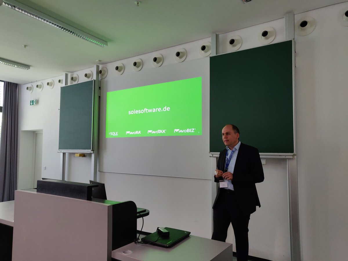 solesoftware's tweet photo. Nach inspirierenden Grußworten von @amalkassar und Samuel van Oostrom (@DasRechtsportal) durften wir uns heute beim #LegalTech Meetup zusammen mit anderen saarländischen Unternehmen auf dem #edvgt19 vorstellen. Vielen Dank an @defendo_it für die Organisation! https://t.co/r1isYE9DkI