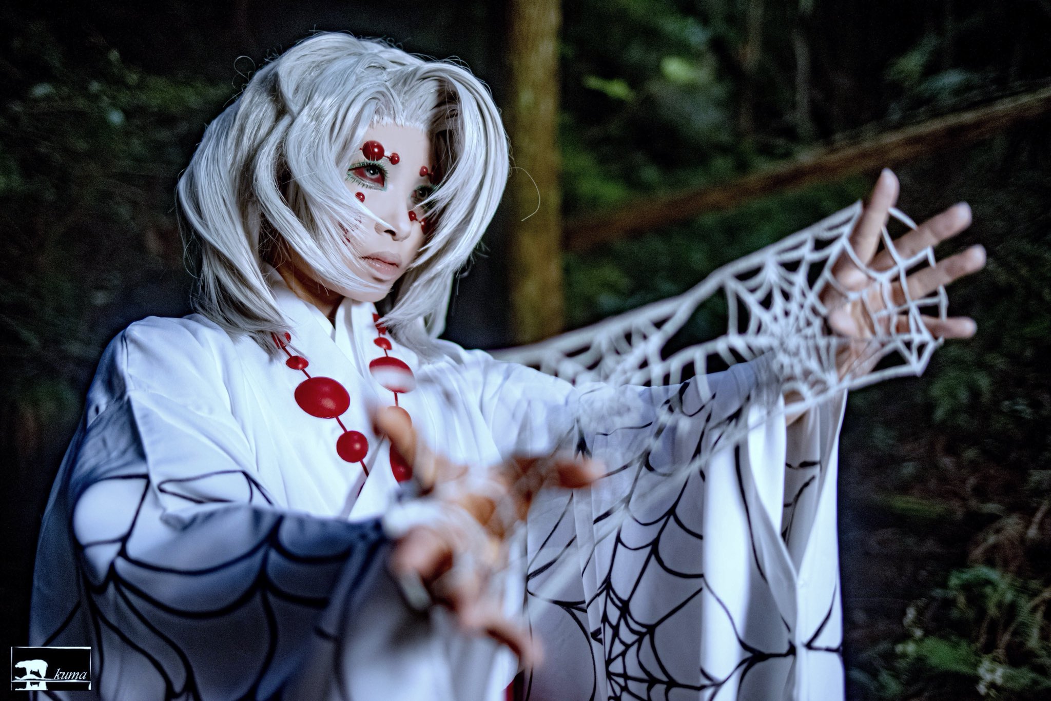 さわこ 2 6wfステージ Claps ブース2 27アコスタマルシェ コスプレ Cosplay 鬼滅の刃 十二鬼月 下弦の伍 累 ー那多蜘蛛山ー Photo クマさん Toshisky02 Assist かきpさん 19sti94 自然郷 東沢 0915鬼滅自然郷鬼編 衣装もメイクもウィッグも