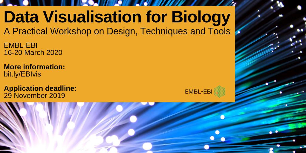 Are you a biologist who wants to #visualise data in the best possible way? Apply for our course 'Data Visualisation for Biology' that we are running in association with @CORBEL_eu before 29 November to secure your place 👉bit.ly/EBIvis👈