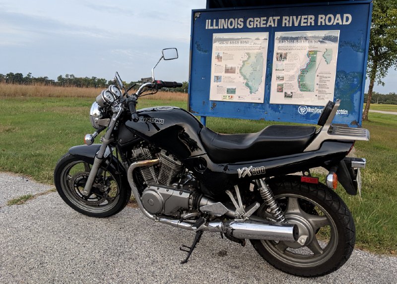 CuCuCoder's tweet image. Just had to get out for a little ride today before work. #vx800 #greatriverroad #motorcycles