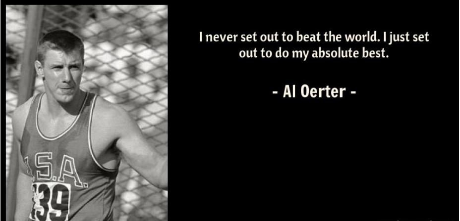  Happy \"Self-motivated\" Thursday! Happy Birthday Al Oerter! 