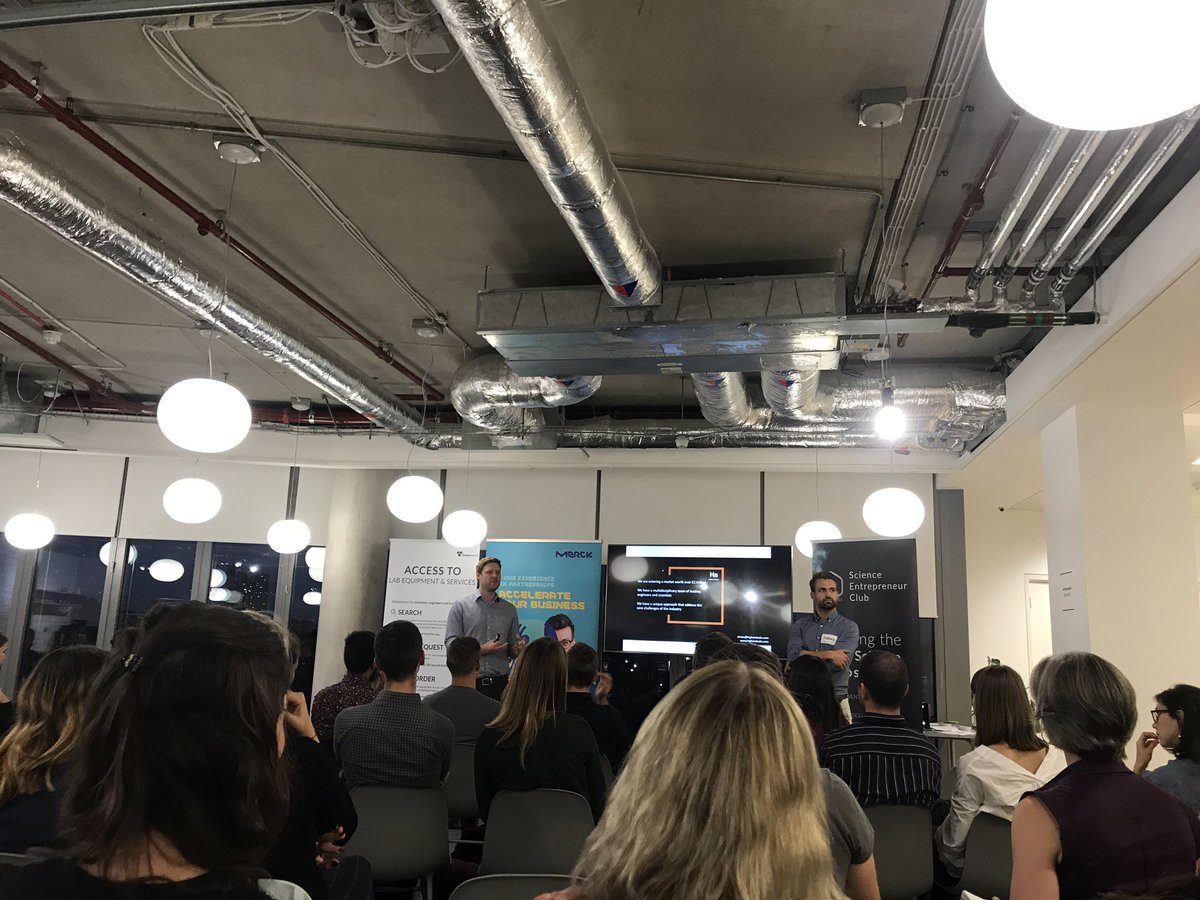 kjsroka's tweet photo. Great community, inspiring pitches and fruitful networking at #connect2innovate last night! Thank you @science_eclub and #MerckAccelerator @merckgroup for organizing this awesome event🙌🏼 https://t.co/epaiVjHWrO