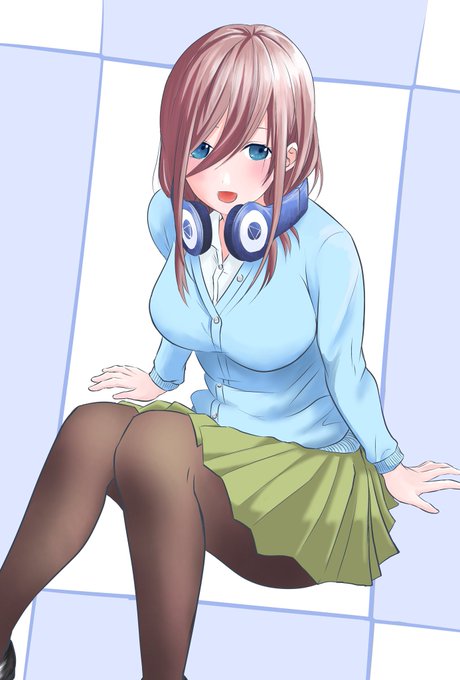 広山ナカト🎩さんがTwitterに投稿した中野三玖(五等分の花嫁)のイラスト。