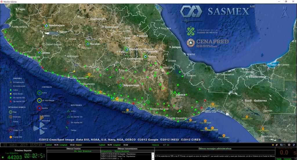 SistemaSARMEX's tweet photo. Sonido de SASMEX #AlertaSísmica oficial, marca inicio del #Macrosimulacro2019 https://t.co/jfnKL9zC4Y https://t.co/sfFYfRHRrS