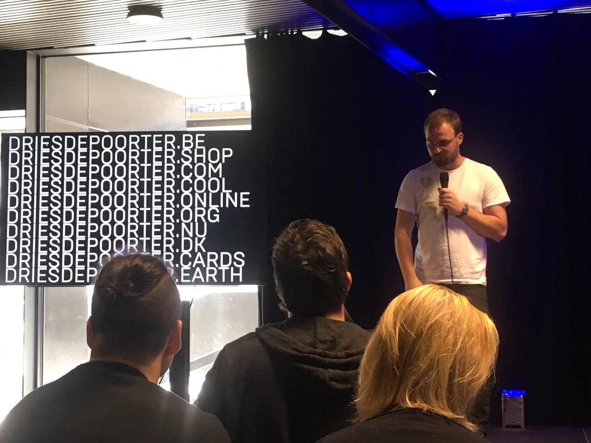 leenvdmoere's tweet photo. .@driesdepoorter op #MOTFP   Very entertaining. Interesting to see how art and technology can be mixed https://t.co/ihYKSE7U2d