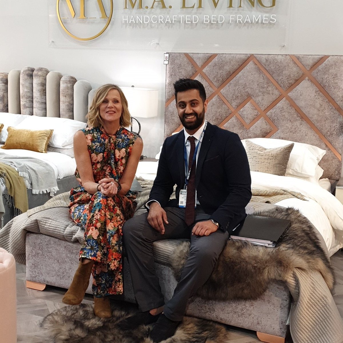 What a fantastic <a href="/BedShow/">NBF Bed Show</a> for us <a href="/malivinguk/">Malivinguk</a> the launch of <a href="/ReallyLinda/">Linda Barker</a> was a huge success. Thank you to all those who have supported us and continue to support us. Our LB Designs are available to order through your local stockist. #designerstore #interiordesigner #handmade