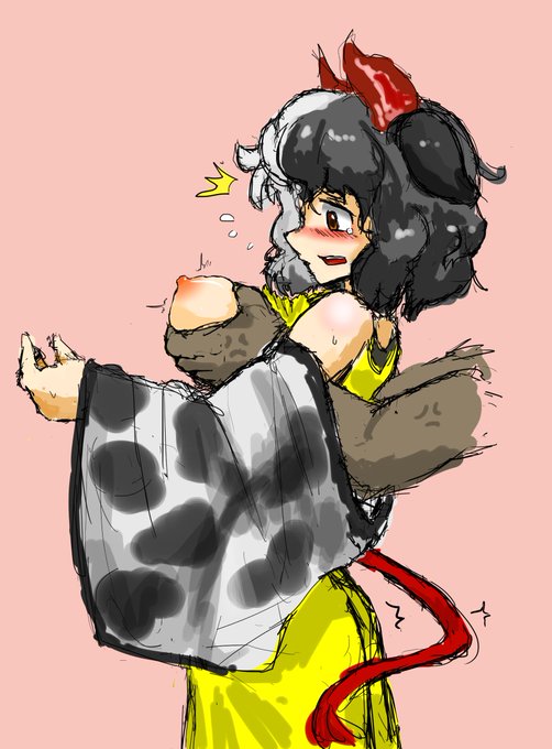 脱ぎ差分。だいぶ良く描けたと思う。あと結構雑な搾乳差分もついでに。 