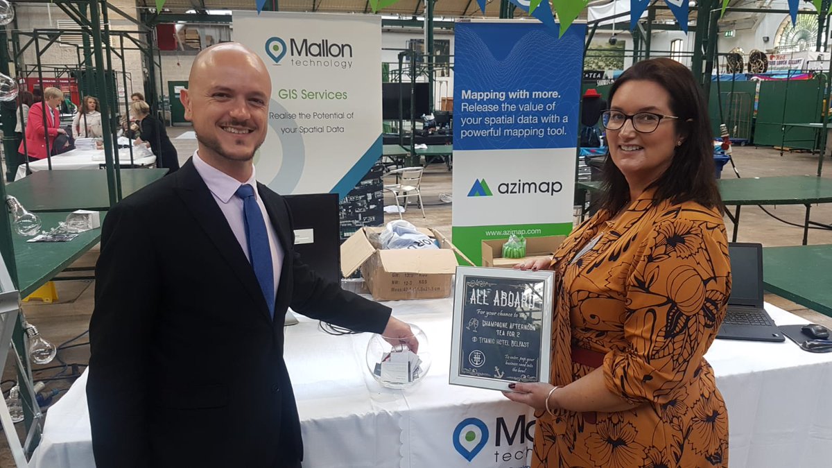 MallonTech's tweet photo. Congratulations to Nicola Quinn for winning the grand prize at our stand yesterday! We hope you enjoy your Champagne Afternoon Tea for 2 at @TitanicHotelBel #FirstClassNetworking https://t.co/P5Y6eKCNAH