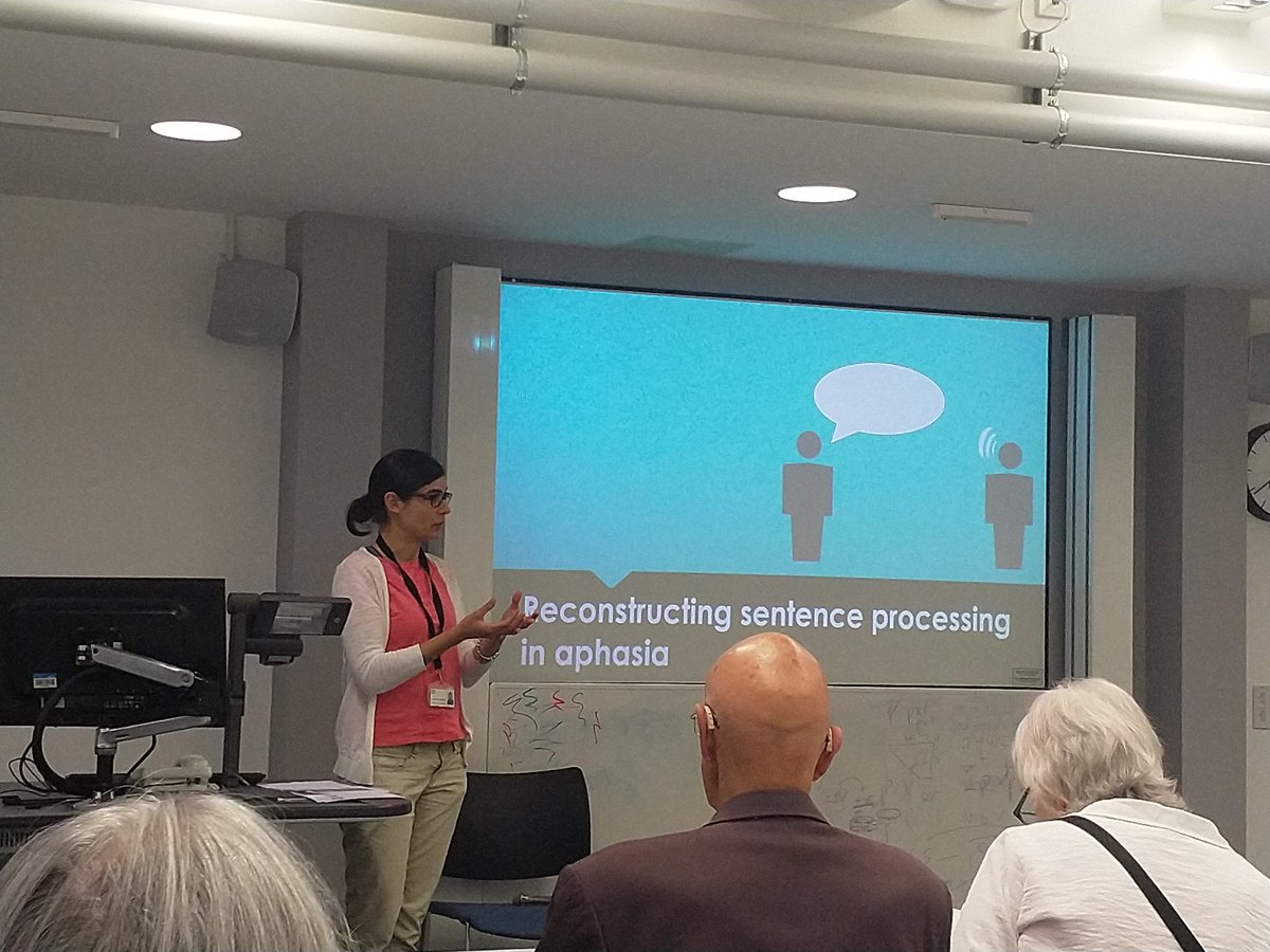 chris_emsley's tweet image. Brilliant presentations today from service users, researchers and students @ClinicUCL on the goings on in current #aphasiaresearch. Highlighted the importance of service users perspectives on planning intervention #aphasia