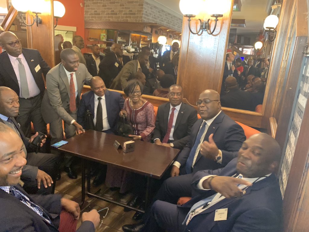 Presidence_RDC's tweet photo. #RDC 19.09.19 #Belgique Le Chef de l’État a tenu a se rendre au Bistrot-Restaurant New Paduwa, qui pour Lui est « Le Bureau » lieu où il organisait ses réunions quand il était encore un  opposant. https://t.co/I3JASYTYQn