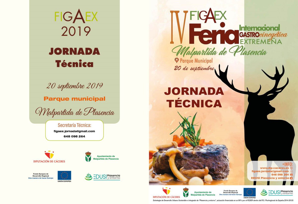 Mañana a las 9:30 pasa a acreditarte y a recoger la documentación para asistir a la Jornada Técnica #FIGAEX2019.

Hablaremos sobre las oportunidades del sector #Gastronómico #Cinegético para nuestro entorno.

Inscríbete gratuitamente aquí:
docs.google.com/forms/d/e/1FAI…