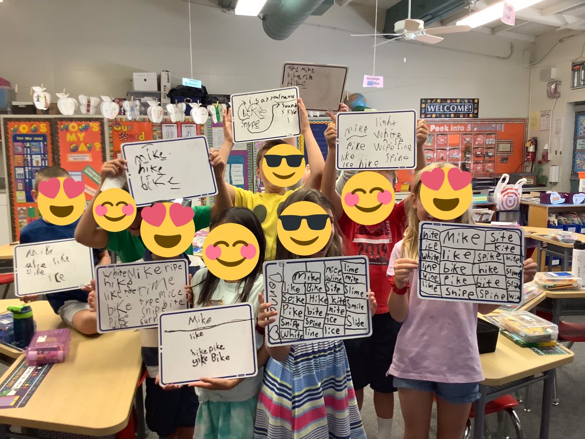 KBurrisKim's tweet photo. Ms Stephenson’s G2 S’s love creating new words! Phonics fun! #weareorinda #followsleepyhollow @OrindaSchools @sleepyOUSD https://t.co/5iYkmZn4MC