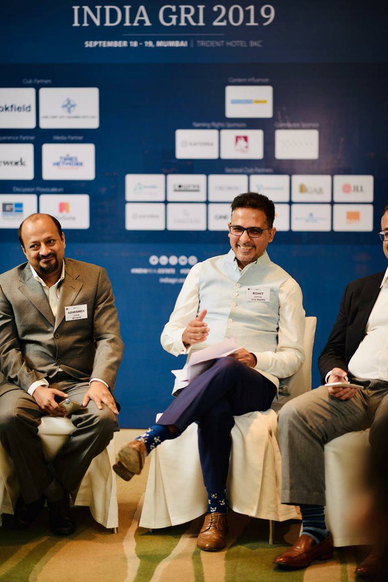 rohitisb's tweet image. An insightful day moderating a panel discussion yesterday at #IndiaGRI 2019 along with @ShobhitPEMind, MD &amp;amp; CEO, @ANAROCKCapital. It's evident that the real estate industry is undergoing a revival &amp;amp; I'm proud that @OYOLIFE_INDIA, #OYOWorkspaces &amp;amp; @oyorooms are at the forefront.
