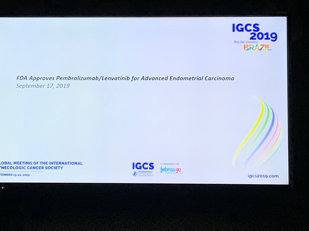 Drs. @donalb5 and J. Prat kicking off #IGCS2019 “Clinical Application of Molecular #Genetics to the Classification and Staging of #EndometrialCarcinoma” So great to take part in this session with @JennyMueller_ @IGCSociety @IJGConline @aburustummd