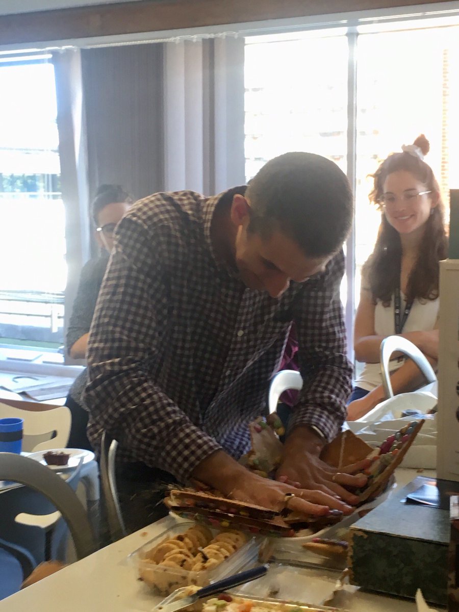 lizzy_goodman's tweet photo. The gingerbread house final minute as @AdamCorsini finally gets to do the honours https://t.co/H8GR6SsnXo