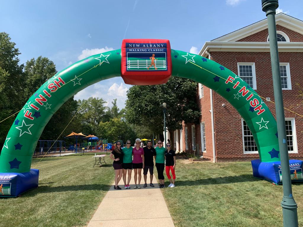 NCHSportsMed's tweet photo. Some of our physical therapists spent a morning with preschoolers and kindergartners at The New Albany Early Learning Center yesterday. They taught healthy habits and led a warm up before heading outside to complete a walk in preparation for The New Albany Walking Classic! https://t.co/rjQkkZPSaH