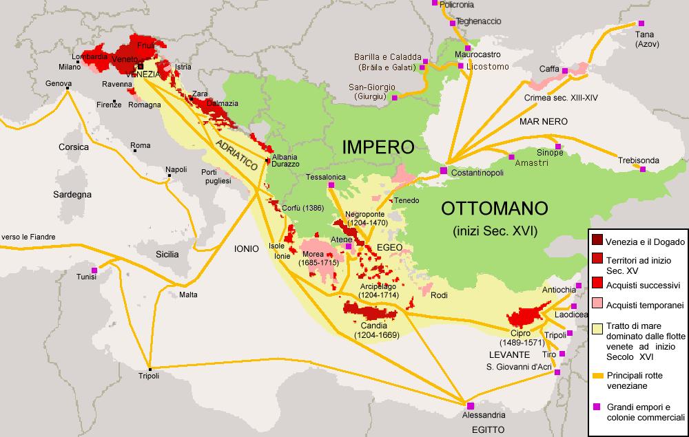 Although Venice has a land empire in Italy, its true empire is at sea, which gives it an enormous stream of wealth to pay for mercenaries. They rush troops to their newly-re-won cities and successfully defend against the French-German counterattack.