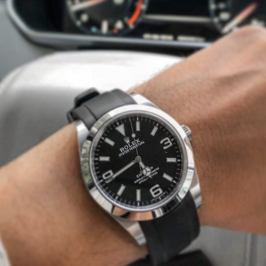 Everest Bands The Explorer 39mm Looks Badass With Black Rubber On Thanks For Sharing Saoud Abdalrahman Customize Your Rolex Watch At T Co 3p8esefowe Swissmade Rolexforum Rolexexplorer1 Rolexexploreri Rolexexplorer