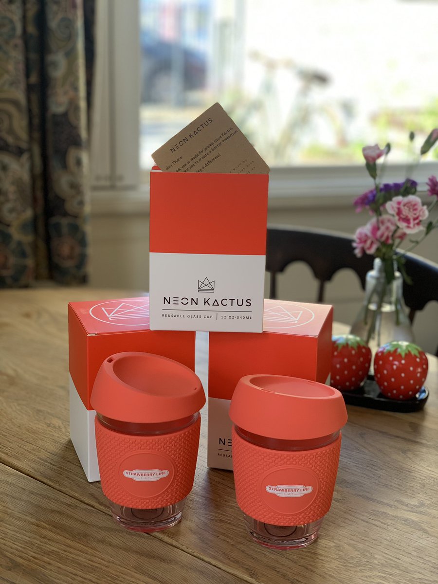 Purchase one of our reusable cups &amp; get your first tea or coffee FREE! 
Now on sale at the cafe. 
Huge thanks to SeetecPluss for sponsoring &amp; Neon Kactus for making, they look fab! ☕️ <a href="/PlussInspires/">Seetec</a> <a href="/NeonKactus/">Neon Kactus</a>