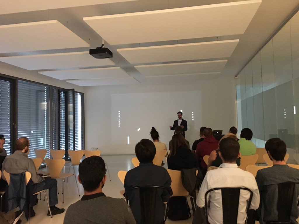 stuttgartjs's tweet image. And we kicked off the meetup with @TamasRusz talking about the open source software Ghost, they created at @SprintEins #stuttgartjs