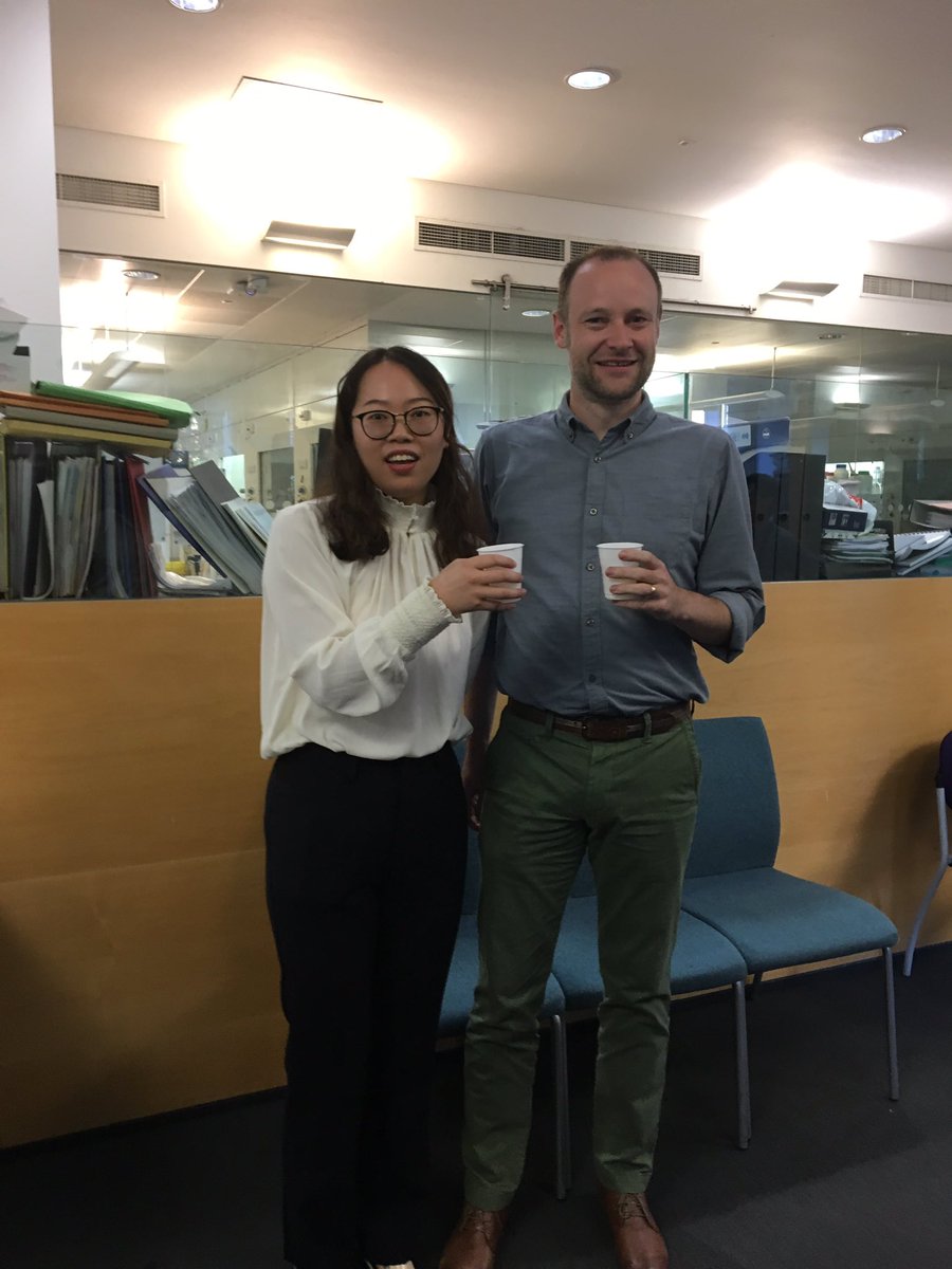 Huge congratulations to Yun - CRJ Group PhD viva #3 safely negotiated! Thanks to Michael Hall and @CambeiroGroup for doing the honours <a href="/Chemistry_QMUL/">Chemistry_QMUL</a> @QM_SBCS #proudsupervisor