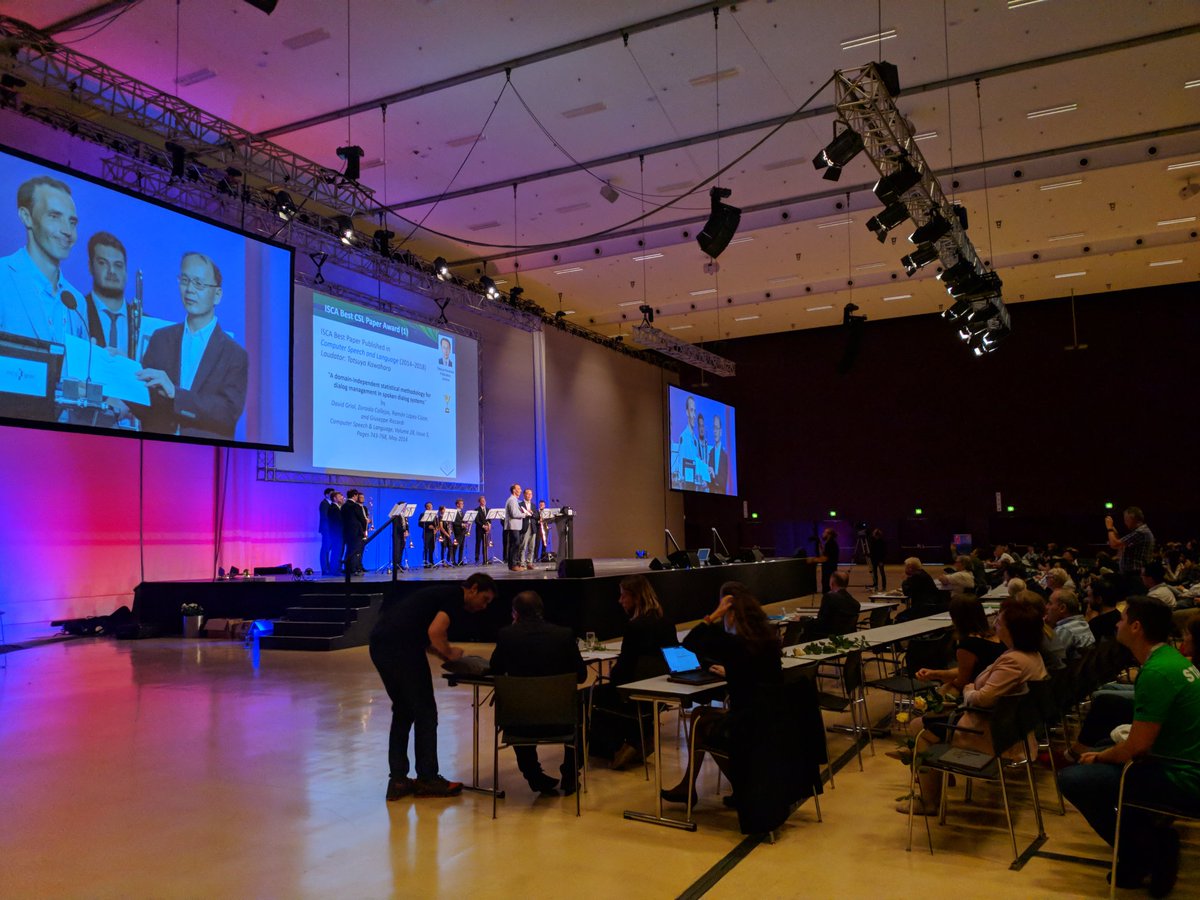 The #Interspeech2019 closing session with presentation of awards.