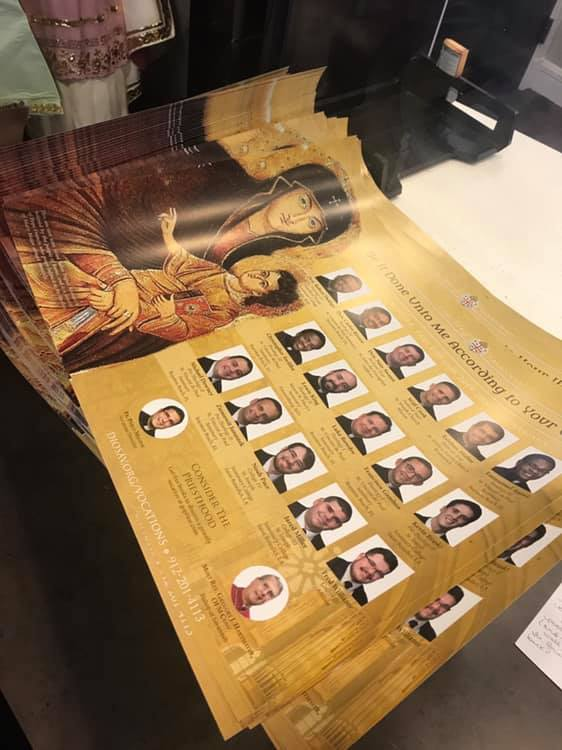VianneyVocation's tweet photo. Late summer means poster season! Here is the seminarian poster we did for @diosav. #Prayforvocations https://t.co/jTNAgSDmfM