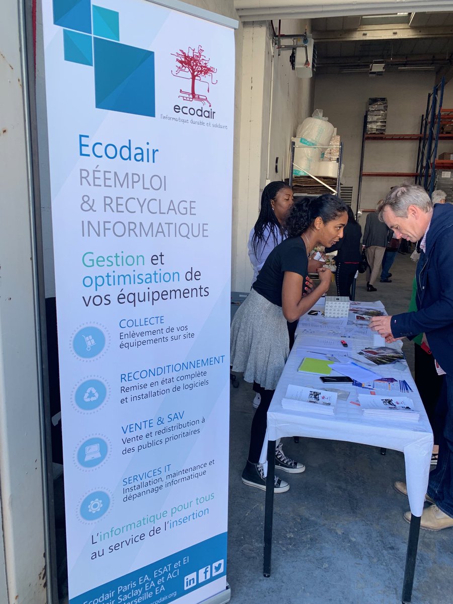 MarionGirault91's tweet image. Inauguration des nouveaux locaux d’#Ecodair sur le parc d’activité de #Courtaboeuf: réemploi et recyclage informatique