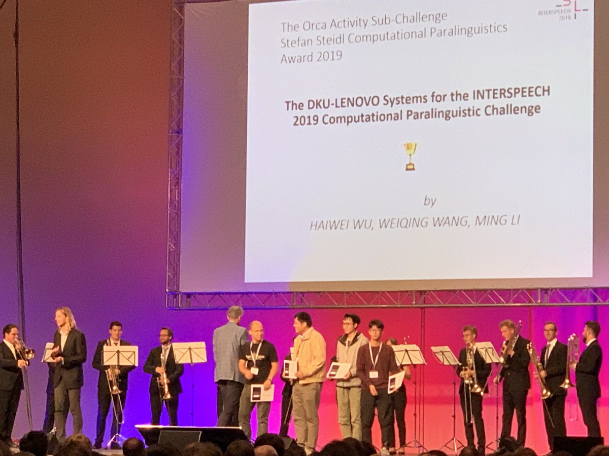 Winners of this year‘s Stefan Steidl-Awards of the ComparE Challenge <a href="/interspeech2019/">INTERSPEECH 2019</a>! Congratulations!